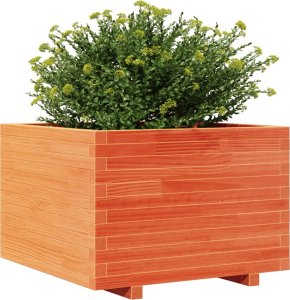vidaXL Donica ogrodowa, woskowy brąz, 70x70x49,5 cm, drewno sosnowe 4