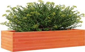 vidaXL Donica ogrodowa, woskowy brąz, 110x40x23cm, lite drewno sosnowe 4