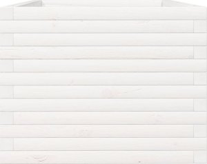 vidaXL Donica ogrodowa, biała, 90x60x45,5 cm, lite drewno sosnowe 5