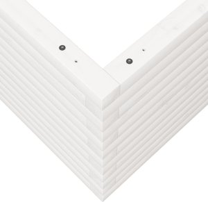 vidaXL Donica ogrodowa, biała, 60x60x45,5 cm, lite drewno sosnowe 8