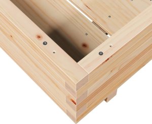 vidaXL Donica ogrodowa, 100x100x26,5 cm, lite drewno sosnowe 8