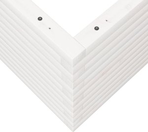 vidaXL Donica ogrodowa, biała, 50x50x45,5 cm, lite drewno sosnowe 8