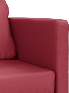 vidaXL Sofa podłogowa 2-w-1, kolor wina, 112x174x55 cm, sztuczna skóra 8