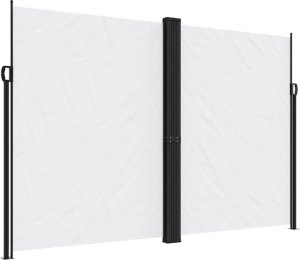 vidaXL Zwijana markiza boczna, biała, 220x1200 cm 2