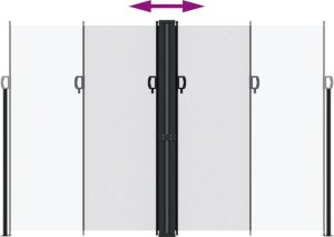 vidaXL Zwijana markiza boczna, biała, 220x1200 cm 5