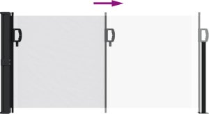 vidaXL Zwijana markiza boczna, biała, 100x500 cm 5