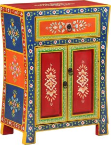 vidaXL Ręcznie malowana szafka, 54x30x74 cm, drewno mango 12