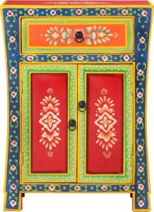 vidaXL Ręcznie malowana szafka, 54x30x74 cm, drewno mango 2