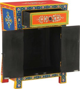 vidaXL Ręcznie malowana szafka, 54x30x74 cm, drewno mango 4