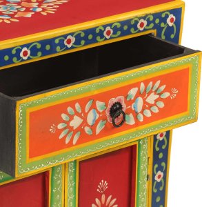 vidaXL Ręcznie malowana szafka, 54x30x74 cm, drewno mango 10