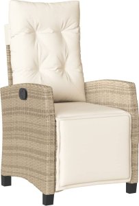 vidaXL 9-cz. zestaw mebli ogrodowych z poduszkami, beżowy, polirattan 3