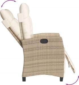 vidaXL 9-cz. zestaw mebli ogrodowych z poduszkami, beżowy, polirattan 4