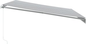 vidaXL Ręcznie zwijana markiza z LED, antracytowo-biała, 450x350 cm 5