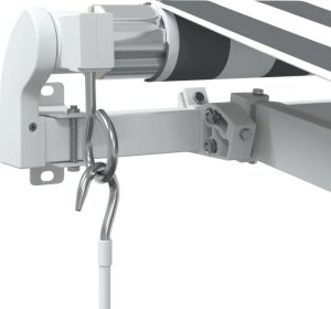 vidaXL Ręcznie zwijana markiza z LED, antracytowo-biała, 450x350 cm 8