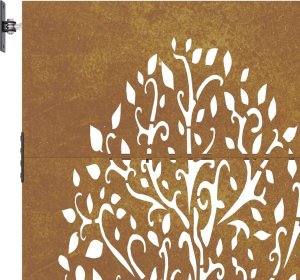 vidaXL Furtka ogrodowa, 85x100 cm, stal kortenowska, motyw drzewa 8