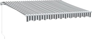 vidaXL Ręcznie zwijana markiza z LED, antracytowo-biała, 300x250 cm 2