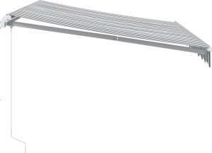 vidaXL Ręcznie zwijana markiza z LED, antracytowo-biała, 300x250 cm 5
