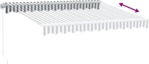 vidaXL Ręcznie zwijana markiza z LED, antracytowo-biała, 300x250 cm 6