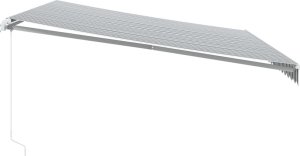 vidaXL Ręcznie zwijana markiza z LED, antracytowo-biała, 500x300 cm 5