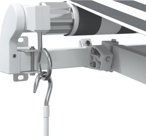 vidaXL Ręcznie zwijana markiza z LED, antracytowo-biała, 500x300 cm 8