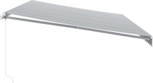 vidaXL Ręcznie zwijana markiza z LED, antracytowo-biała, 600x350 cm 5