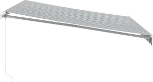 vidaXL Ręcznie zwijana markiza z LED, antracytowo-biała, 400x300 cm 5
