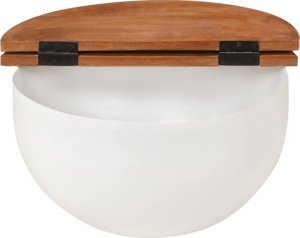 vidaXL Stolik kawowy, biały, 50x27 cm, drewno z odzysku 4