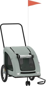 vidaXL Przyczepka rowerowa dla zwierząt, tkanina Oxford i żelazo 2