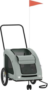 vidaXL Przyczepka rowerowa dla zwierząt, tkanina Oxford i żelazo 3