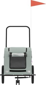 vidaXL Przyczepka rowerowa dla zwierząt, tkanina Oxford i żelazo 4