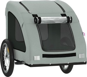 vidaXL Przyczepka rowerowa dla zwierząt, tkanina Oxford i żelazo 5