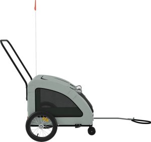 vidaXL Przyczepka rowerowa dla zwierząt, tkanina Oxford i żelazo 6