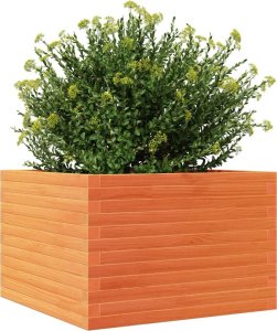 vidaXL Donica ogrodowa, woskowy brąz, 70x70x46 cm, lite drewno sosnowe 4