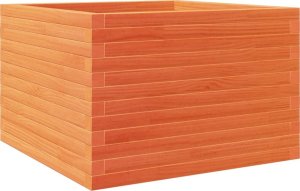 vidaXL Donica ogrodowa, woskowy brąz, 70x70x46 cm, lite drewno sosnowe 7