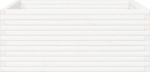 vidaXL Donica ogrodowa, biała, 110x110x46 cm, lite drewno sosnowe 5