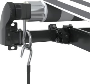 vidaXL Ręcznie zwijana markiza z LED, antracytowo-biała, 400x300 cm 7