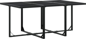 vidaXL 11-cz. zestaw mebli do ogrodu, z poduszkami, czarny rattan PE 3