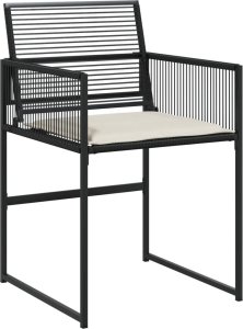 vidaXL 11-cz. zestaw mebli do ogrodu, z poduszkami, czarny rattan PE 4