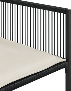 vidaXL 11-cz. zestaw mebli do ogrodu, z poduszkami, czarny rattan PE 5