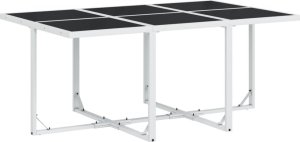 vidaXL 11-cz. zestaw mebli ogrodowych z poduszkami, biały, textilene 3