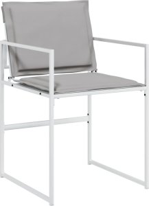 vidaXL 11-cz. zestaw mebli ogrodowych z poduszkami, biały, textilene 4