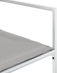 vidaXL 11-cz. zestaw mebli ogrodowych z poduszkami, biały, textilene 6