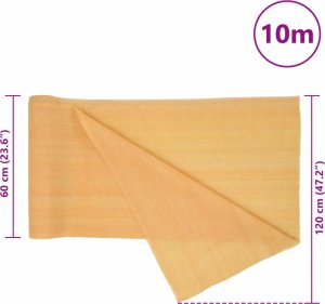 vidaXL Siatka cieniująca, kolor piaskowy, 1,2x10 m, HDPE, 195 g/m 8