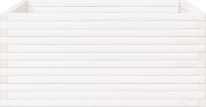 vidaXL Donica ogrodowa, biała, 100x100x46 cm, lite drewno sosnowe 5