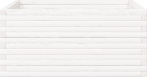 vidaXL Donica ogrodowa, biała, 100x100x46 cm, lite drewno sosnowe 6