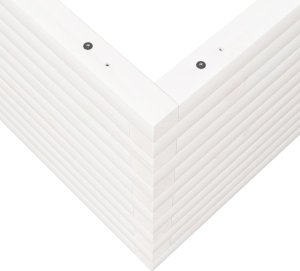 vidaXL Donica ogrodowa, biała, 100x100x46 cm, lite drewno sosnowe 8