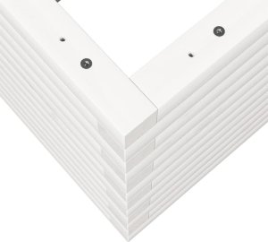 vidaXL Donica ogrodowa, biała, 80x80x46 cm, lite drewno sosnowe 8