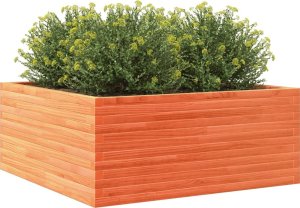 vidaXL Donica ogrodowa, woskowy brąz, 110x110x46 cm, drewno sosnowe 4