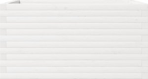 vidaXL Donica ogrodowa, biała, 90x60x46 cm, lite drewno sosnowe 5