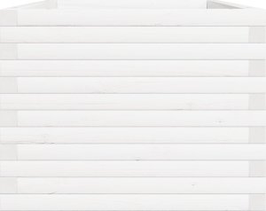 vidaXL Donica ogrodowa, biała, 90x60x46 cm, lite drewno sosnowe 6